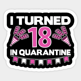 18 18th Turned 18. Corona in Quarantine Birthday Sticker